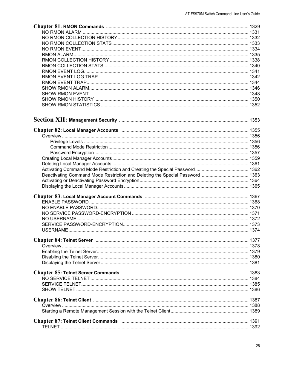 Allied Telesis AT-FS970M Series User Manual | Page 25 / 1938