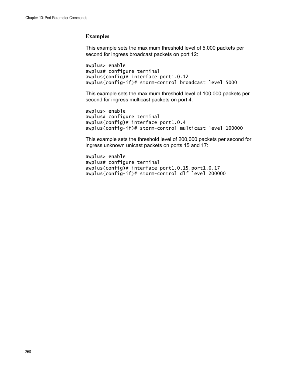 Allied Telesis AT-FS970M Series User Manual | Page 250 / 1938