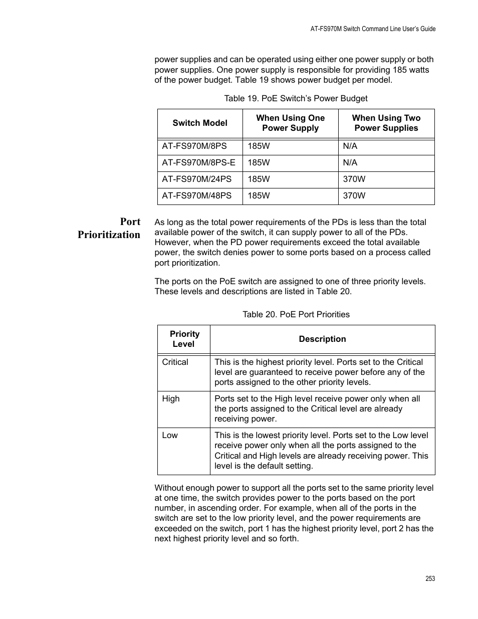 Port prioritization | Allied Telesis AT-FS970M Series User Manual | Page 253 / 1938