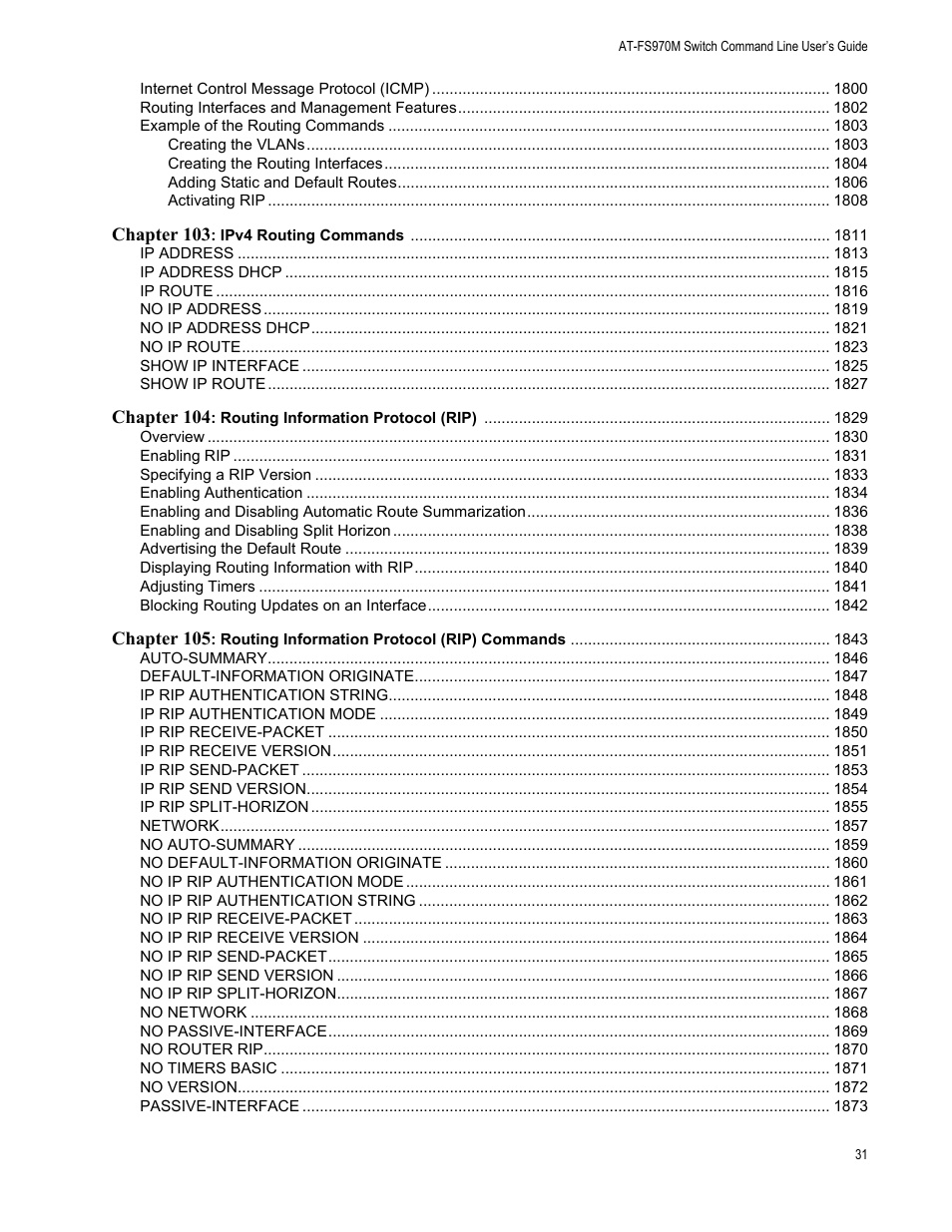 Allied Telesis AT-FS970M Series User Manual | Page 31 / 1938