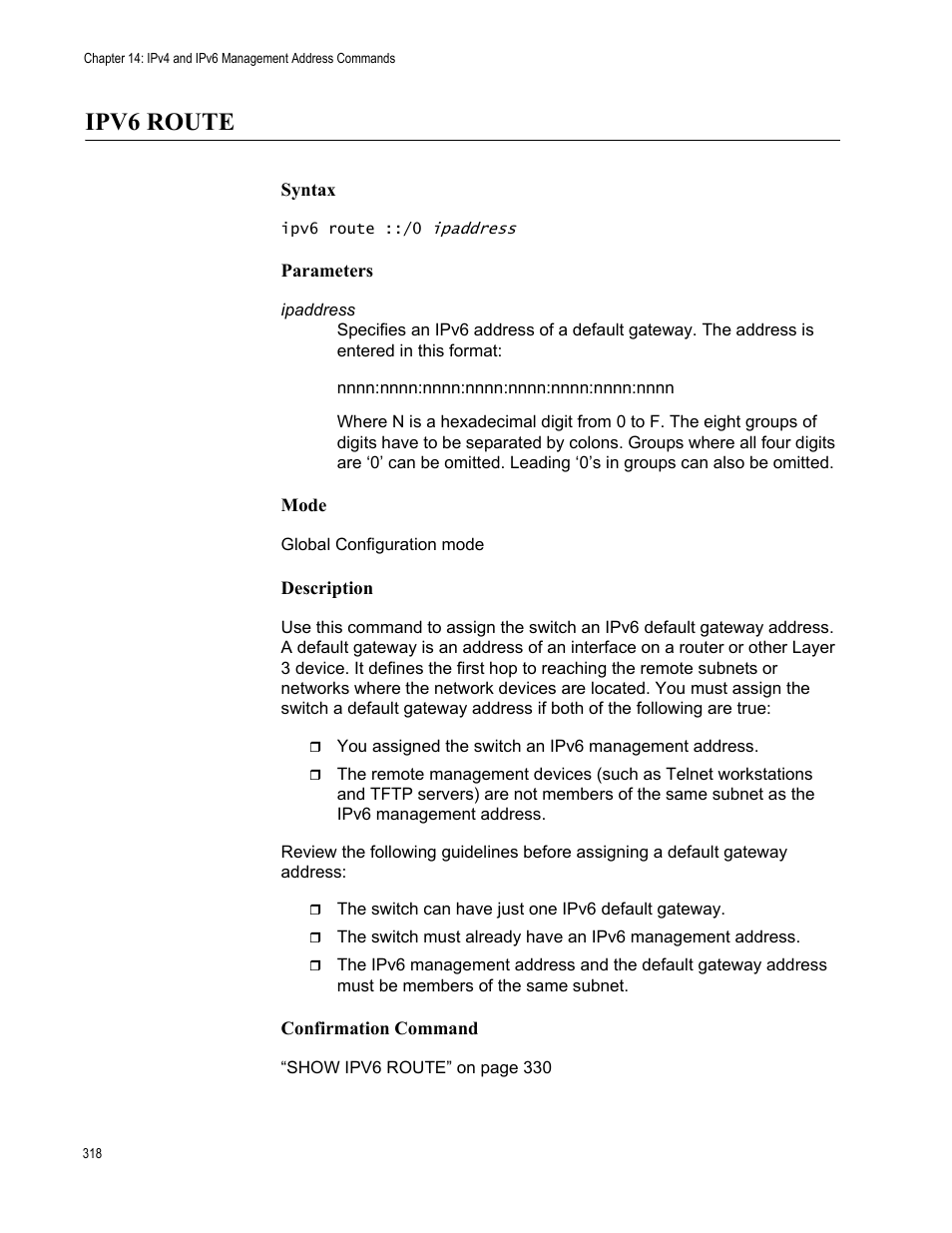 Ipv6 route | Allied Telesis AT-FS970M Series User Manual | Page 318 / 1938