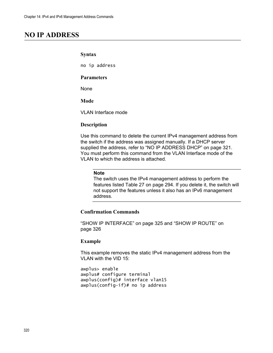 No ip address | Allied Telesis AT-FS970M Series User Manual | Page 320 / 1938