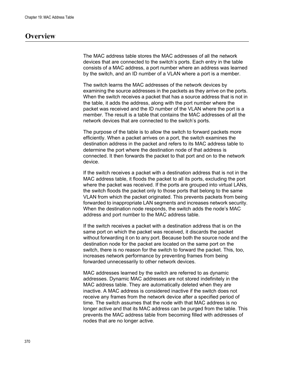 Overview | Allied Telesis AT-FS970M Series User Manual | Page 370 / 1938