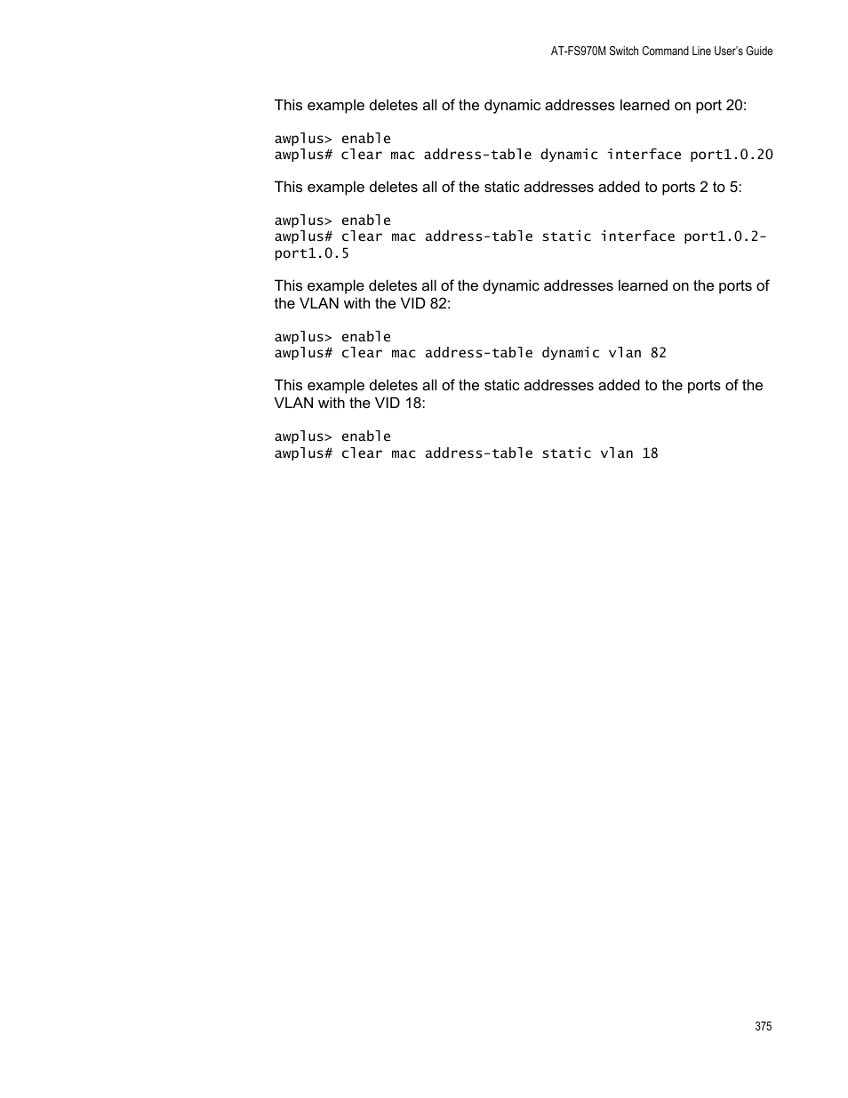 Allied Telesis AT-FS970M Series User Manual | Page 375 / 1938