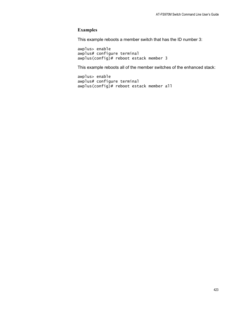 Allied Telesis AT-FS970M Series User Manual | Page 423 / 1938