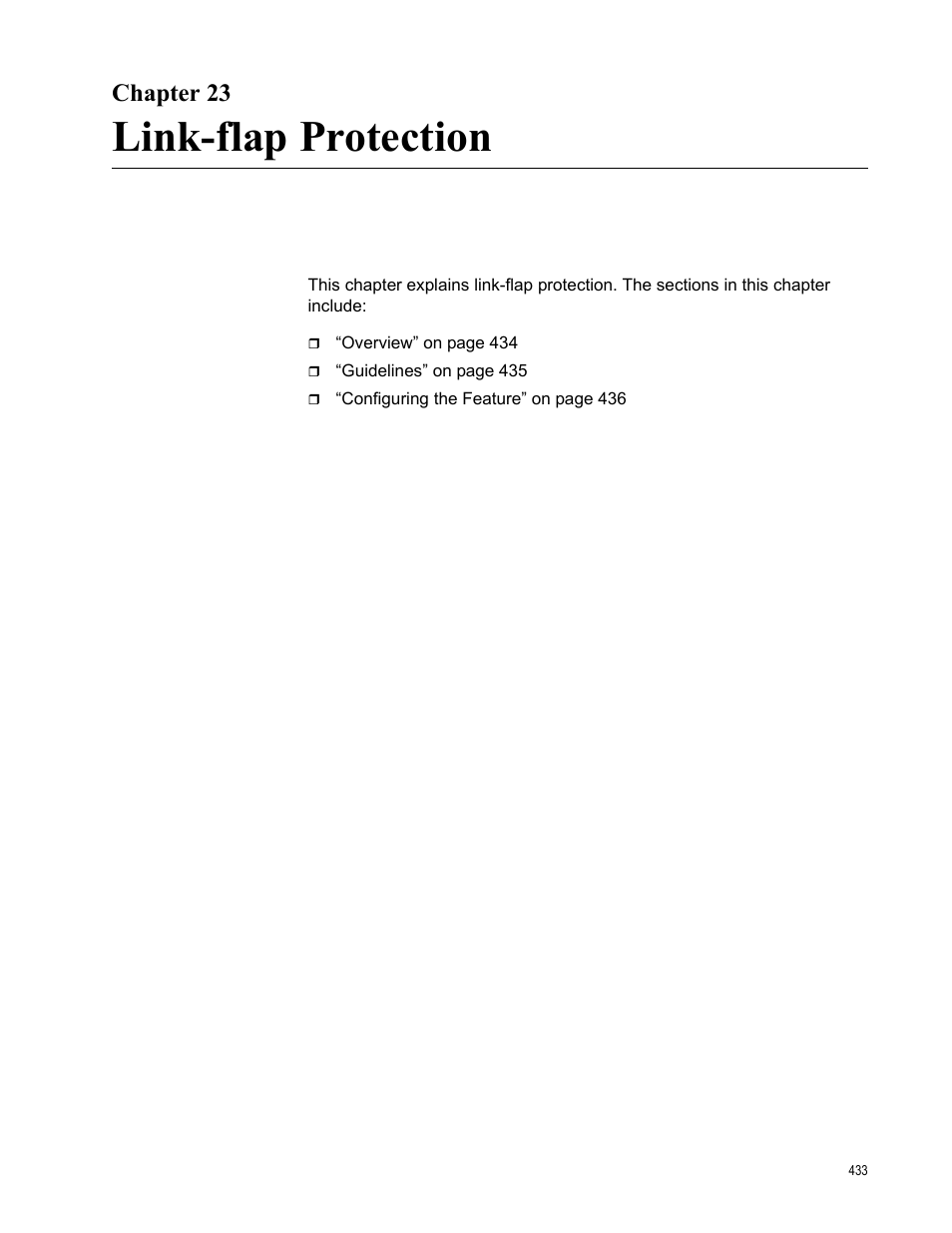 Chapter 23, Link-flap protection | Allied Telesis AT-FS970M Series User Manual | Page 433 / 1938