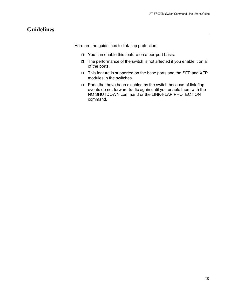 Guidelines | Allied Telesis AT-FS970M Series User Manual | Page 435 / 1938