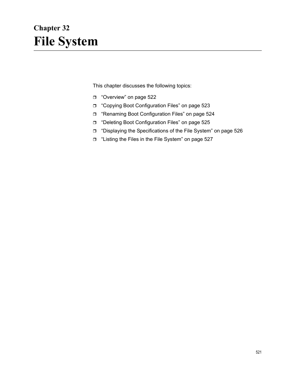 Chapter 32, File system | Allied Telesis AT-FS970M Series User Manual | Page 521 / 1938