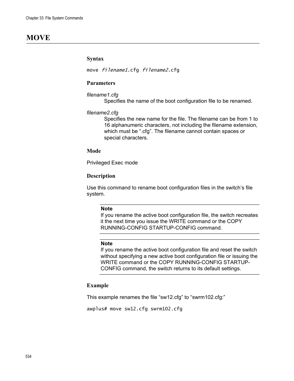 Move | Allied Telesis AT-FS970M Series User Manual | Page 534 / 1938