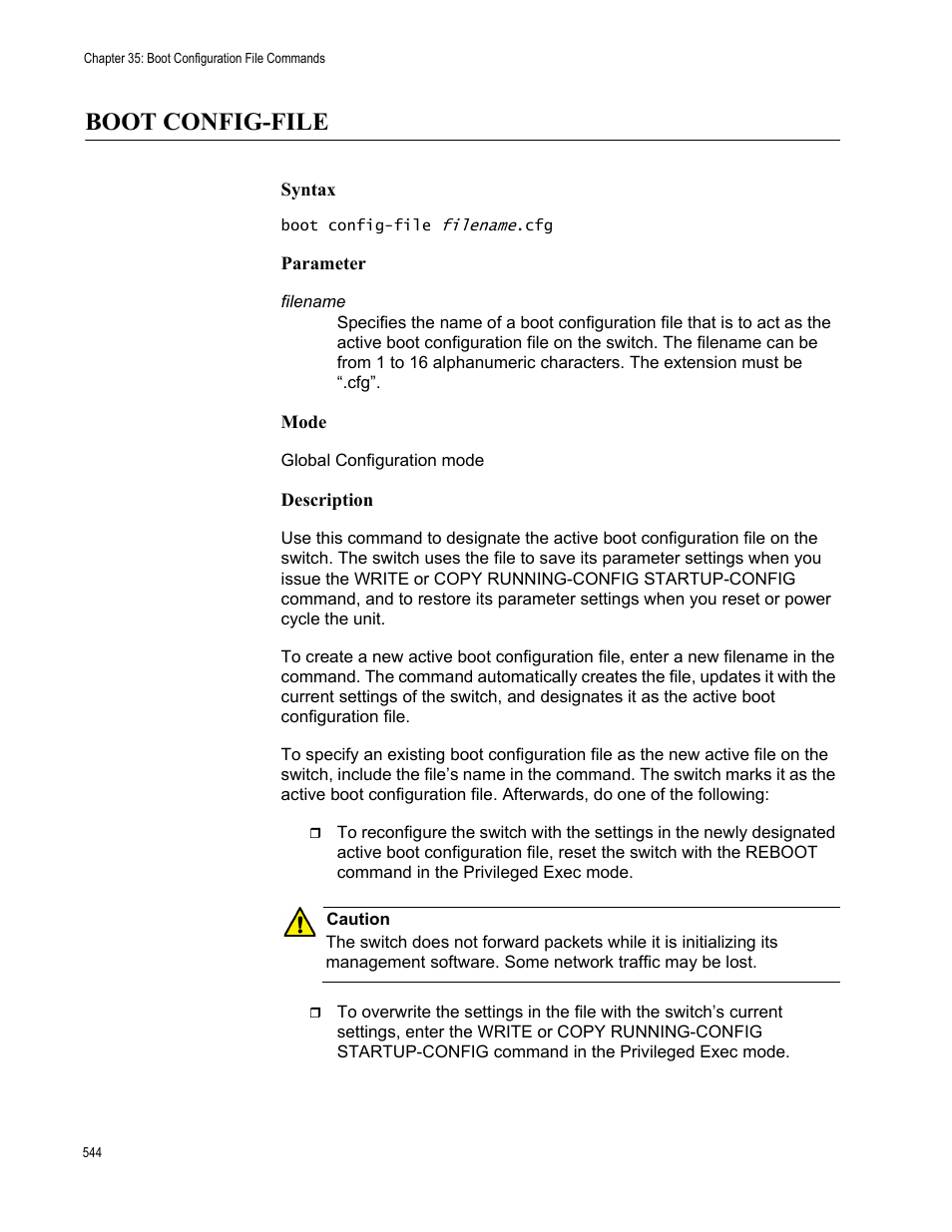 Boot config-file | Allied Telesis AT-FS970M Series User Manual | Page 544 / 1938