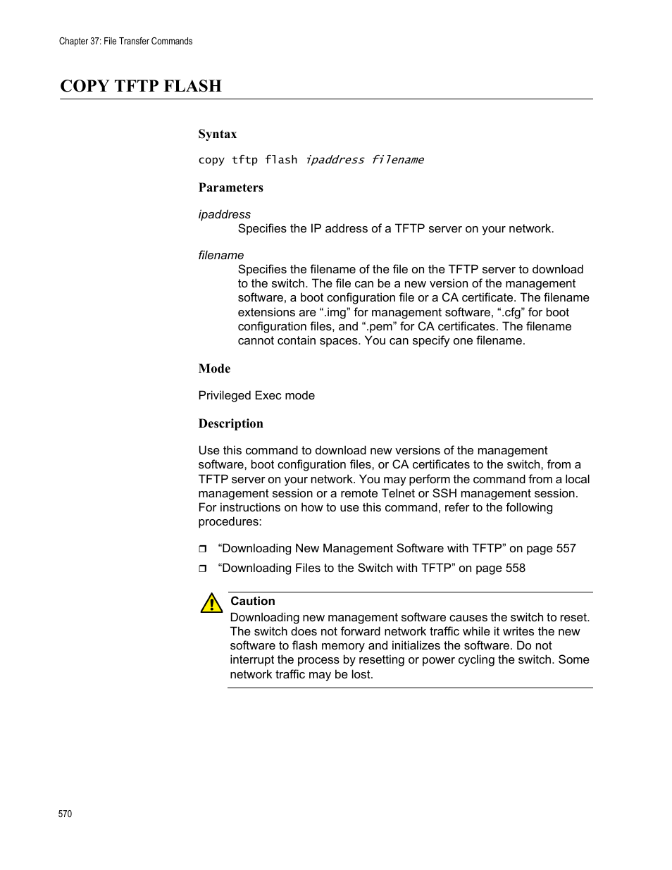 Copy tftp flash | Allied Telesis AT-FS970M Series User Manual | Page 570 / 1938