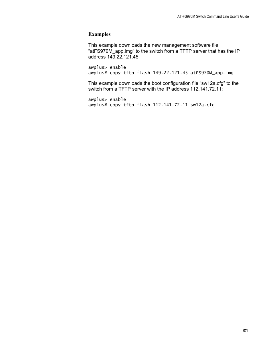 Allied Telesis AT-FS970M Series User Manual | Page 571 / 1938