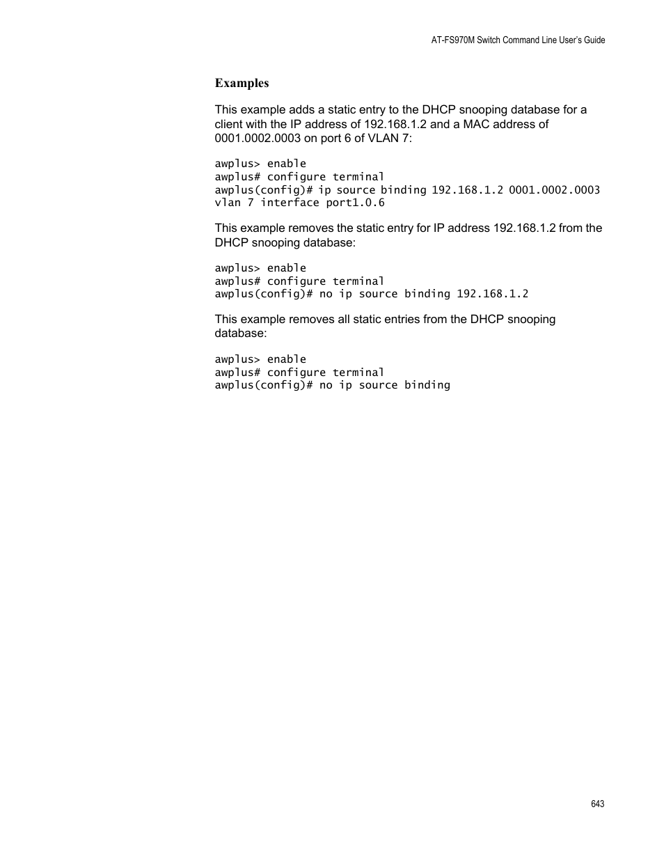 Allied Telesis AT-FS970M Series User Manual | Page 643 / 1938