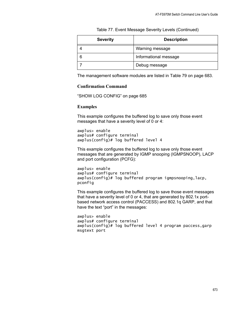 Allied Telesis AT-FS970M Series User Manual | Page 673 / 1938