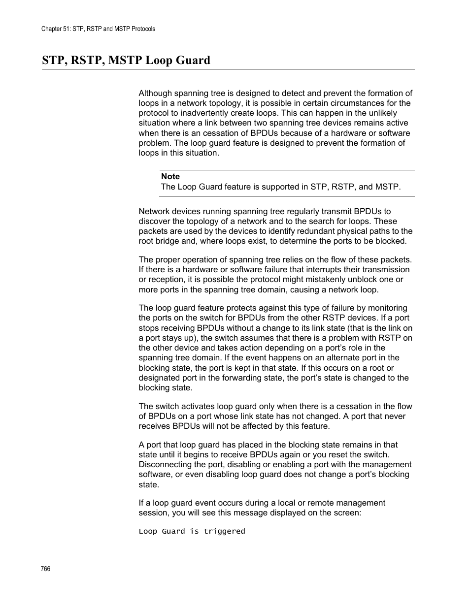 Stp, rstp, mstp loop guard | Allied Telesis AT-FS970M Series User Manual | Page 766 / 1938