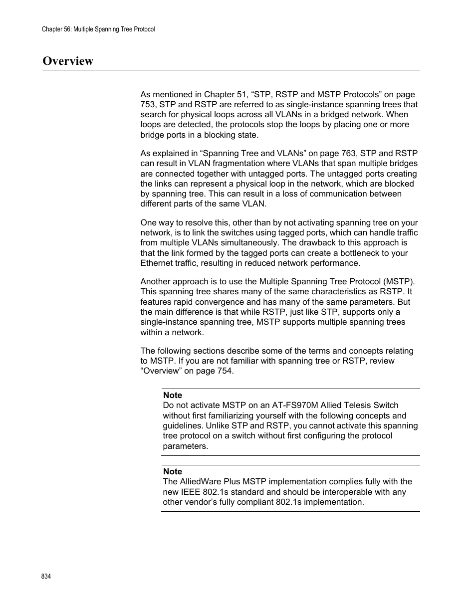 Overview | Allied Telesis AT-FS970M Series User Manual | Page 834 / 1938