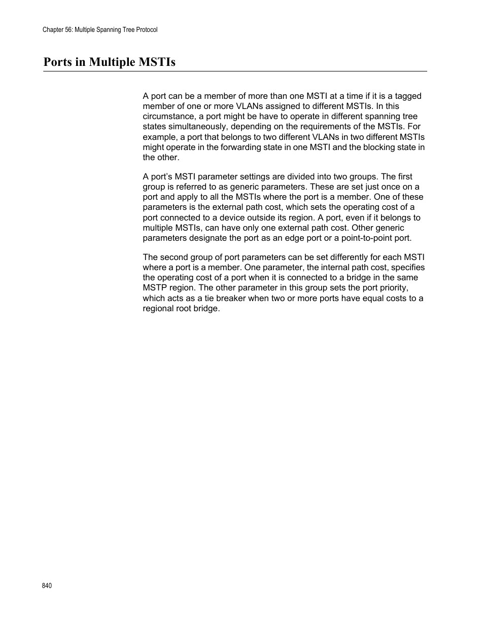 Ports in multiple mstis | Allied Telesis AT-FS970M Series User Manual | Page 840 / 1938