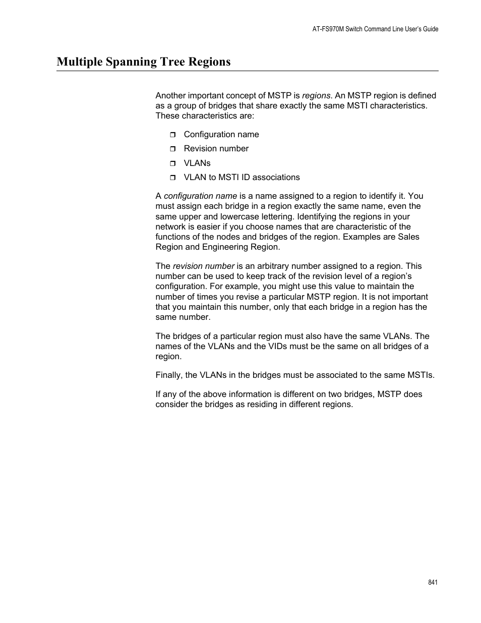 Multiple spanning tree regions | Allied Telesis AT-FS970M Series User Manual | Page 841 / 1938