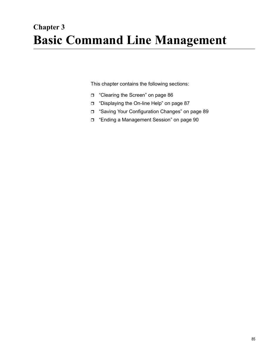 Chapter 3, Basic command line management | Allied Telesis AT-FS970M Series User Manual | Page 85 / 1938