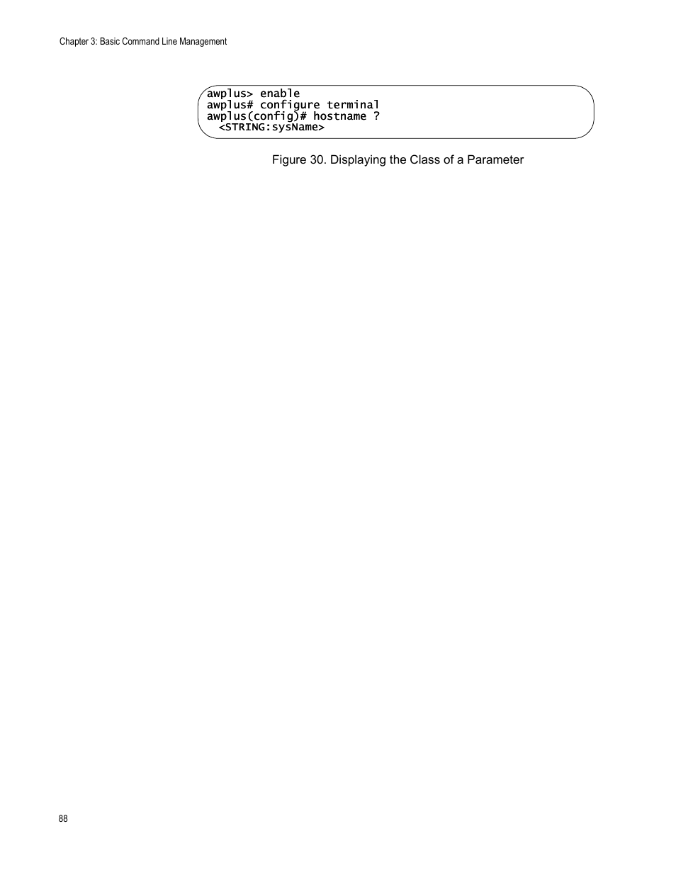 Figure 30. displaying the class of a parameter | Allied Telesis AT-FS970M Series User Manual | Page 88 / 1938