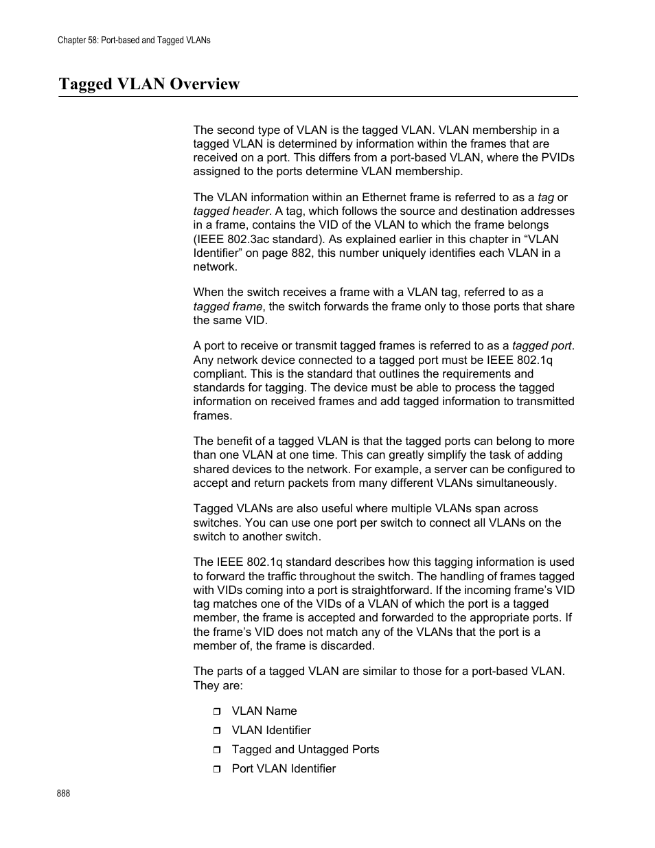 Tagged vlan overview | Allied Telesis AT-FS970M Series User Manual | Page 888 / 1938