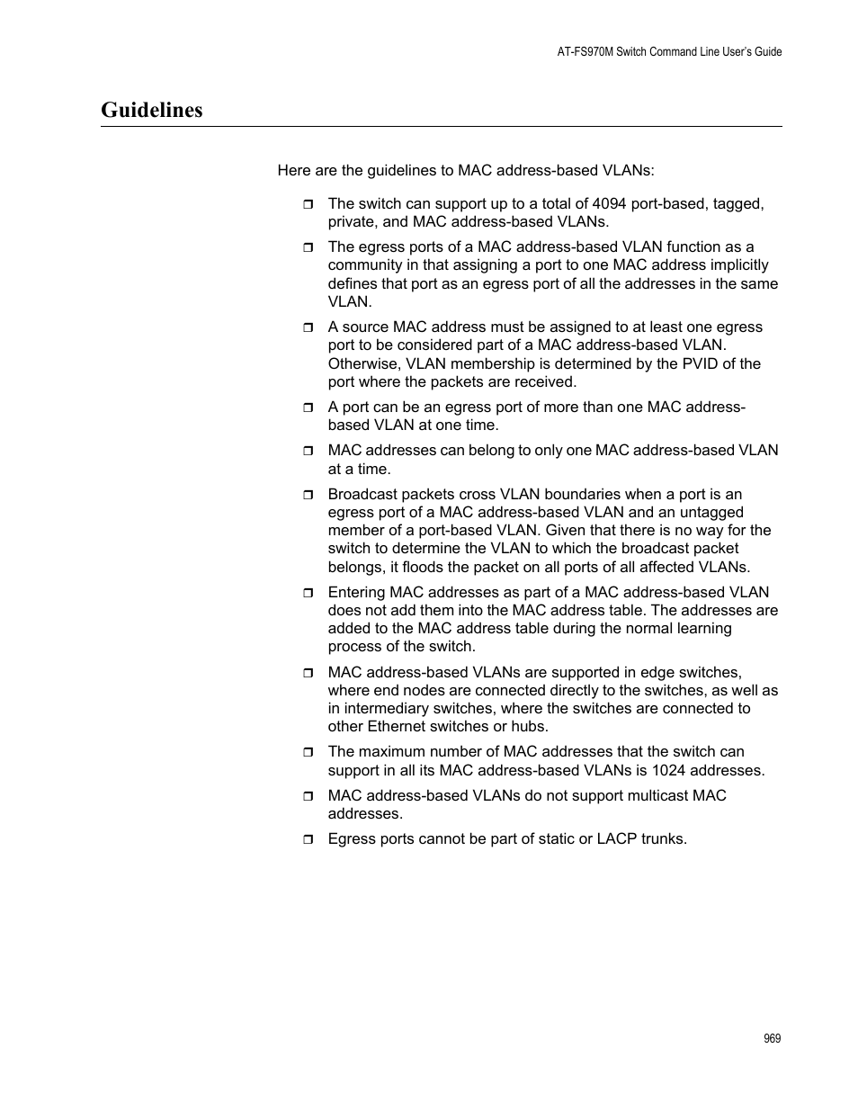 Guidelines | Allied Telesis AT-FS970M Series User Manual | Page 969 / 1938