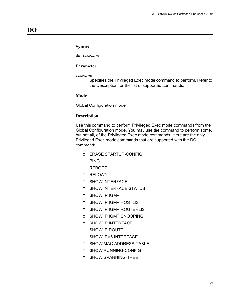 Allied Telesis AT-FS970M Series User Manual | Page 99 / 1938