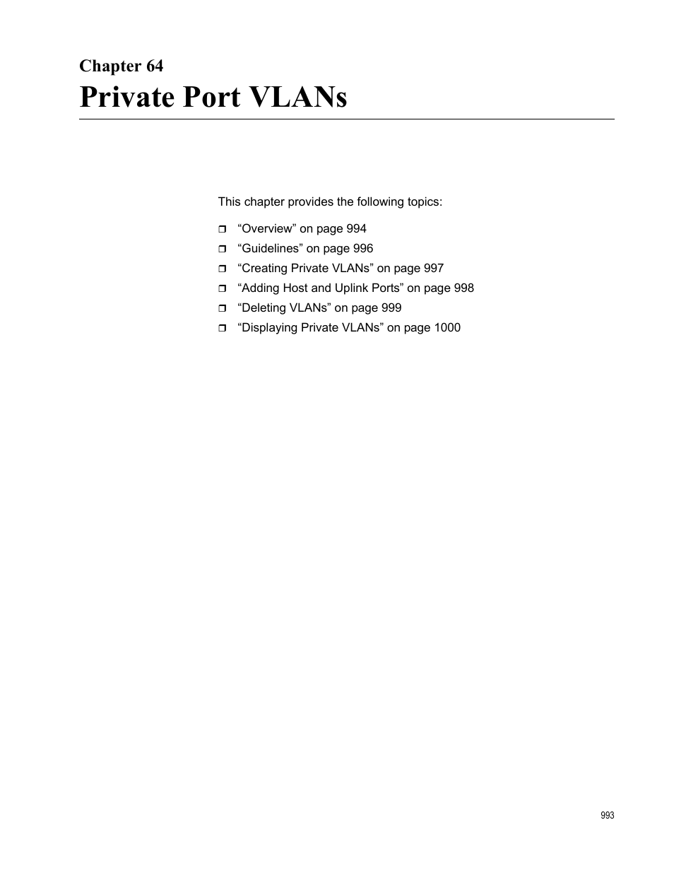 Chapter 64, Private port vlans | Allied Telesis AT-FS970M Series User Manual | Page 993 / 1938