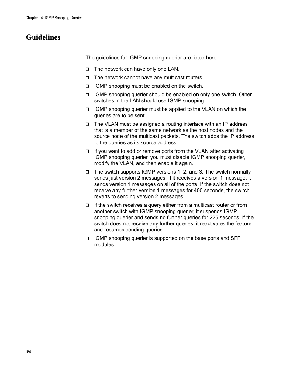 Guidelines | Allied Telesis AT-FS970M Series User Manual | Page 164 / 330
