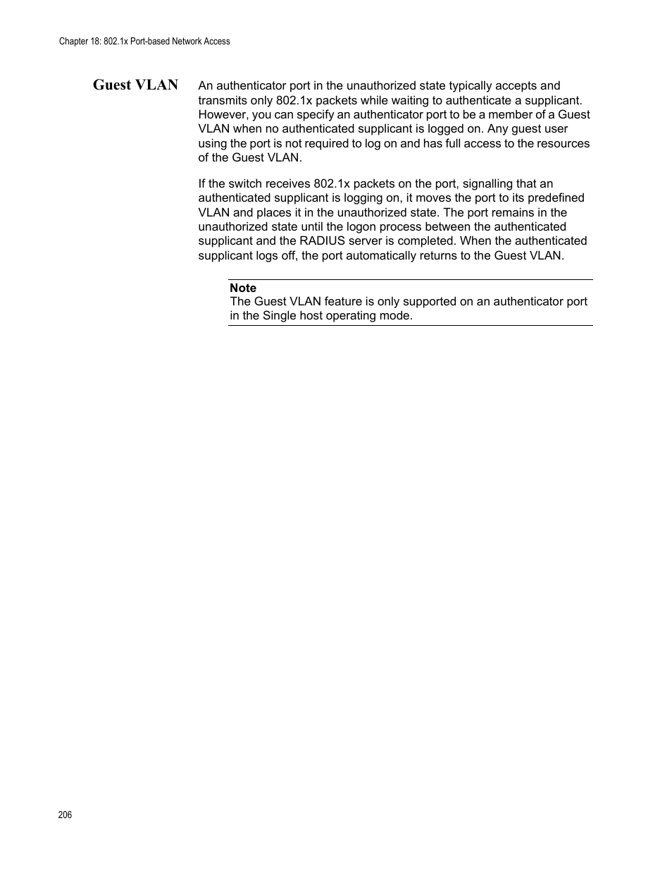 Guest vlan | Allied Telesis AT-FS970M Series User Manual | Page 206 / 330
