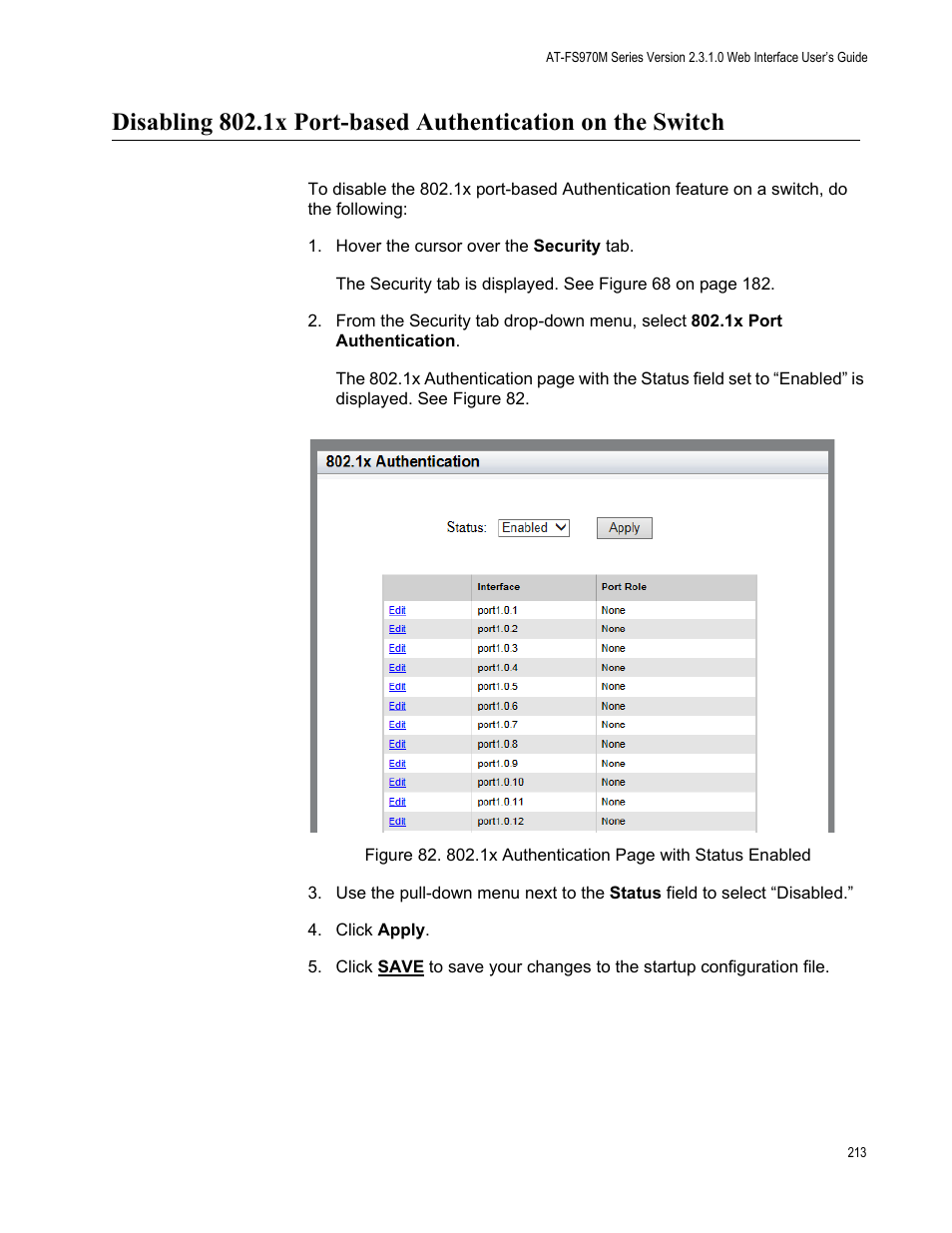 Allied Telesis AT-FS970M Series User Manual | Page 213 / 330