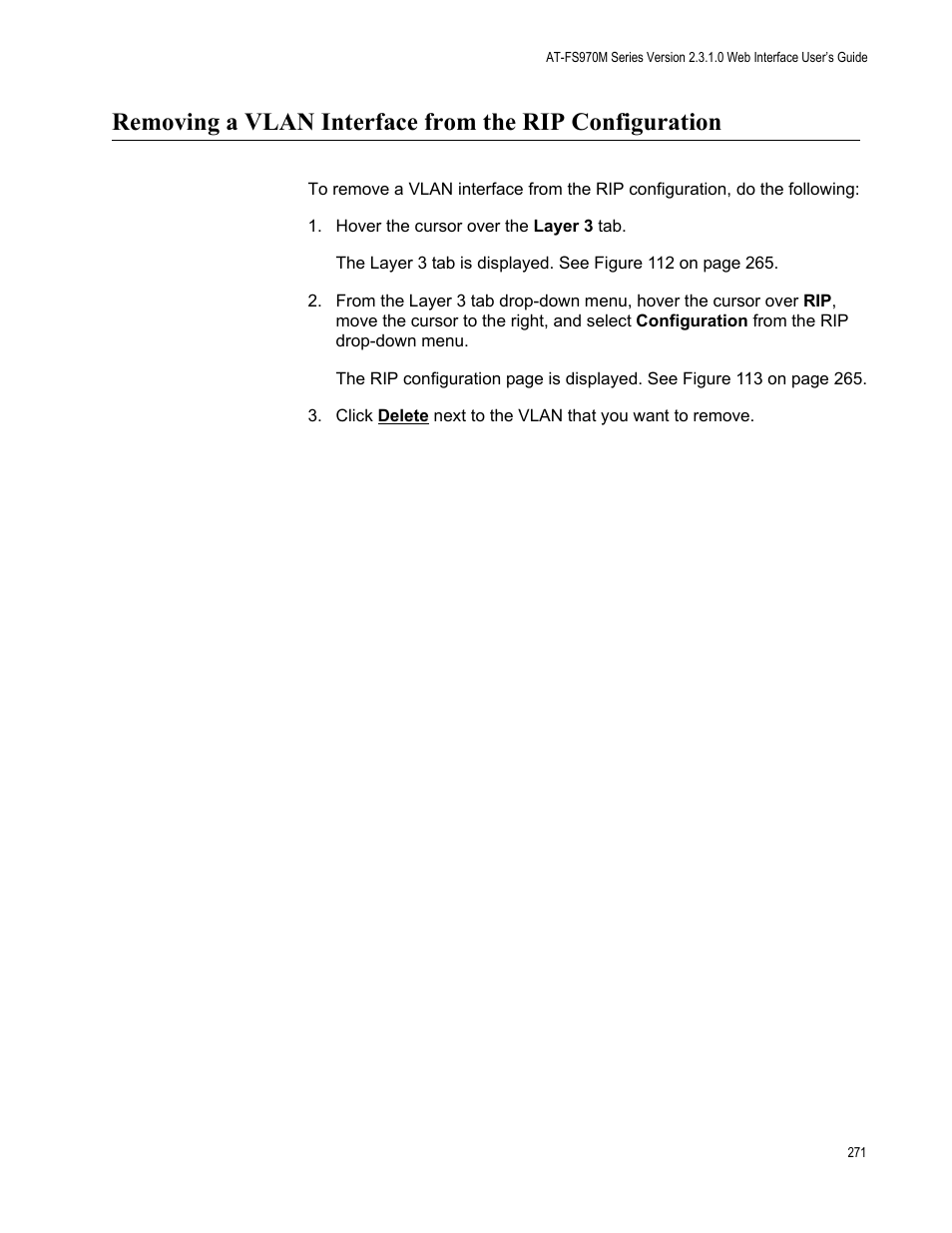 Allied Telesis AT-FS970M Series User Manual | Page 271 / 330