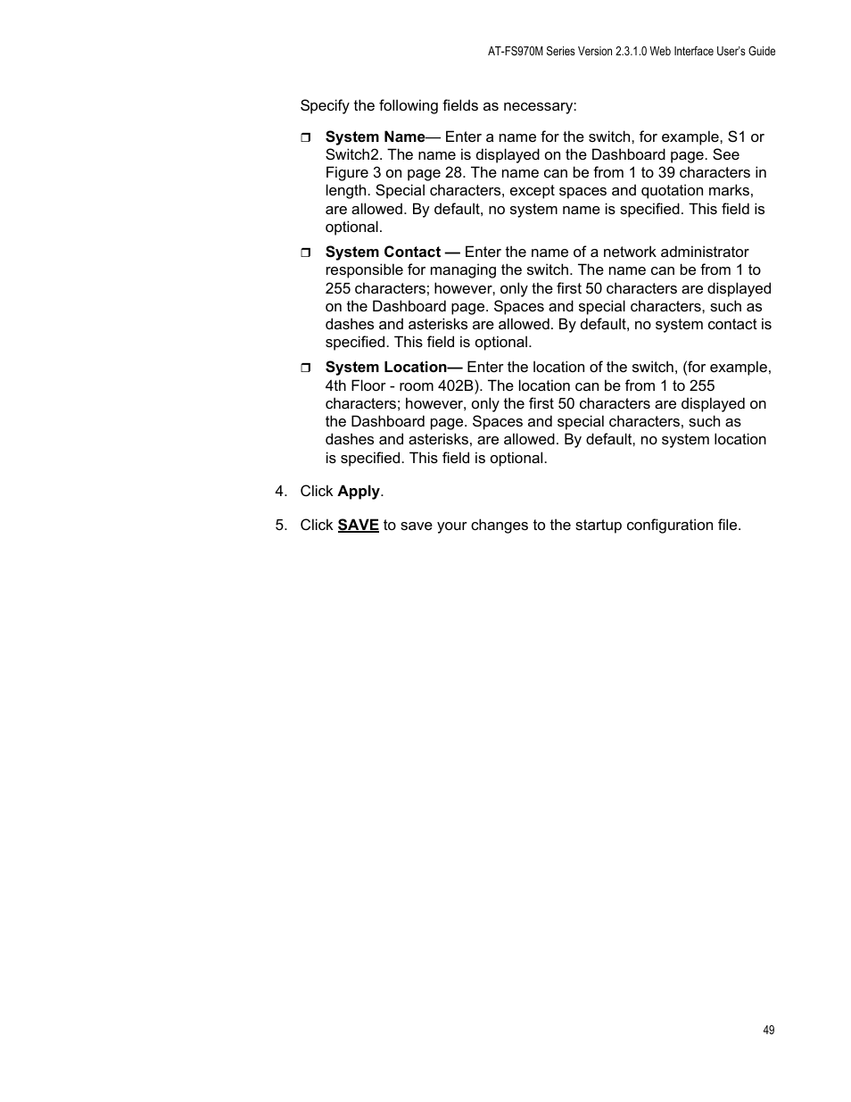 Allied Telesis AT-FS970M Series User Manual | Page 49 / 330