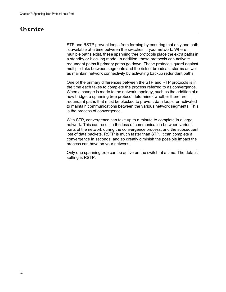 Overview | Allied Telesis AT-FS970M Series User Manual | Page 94 / 330