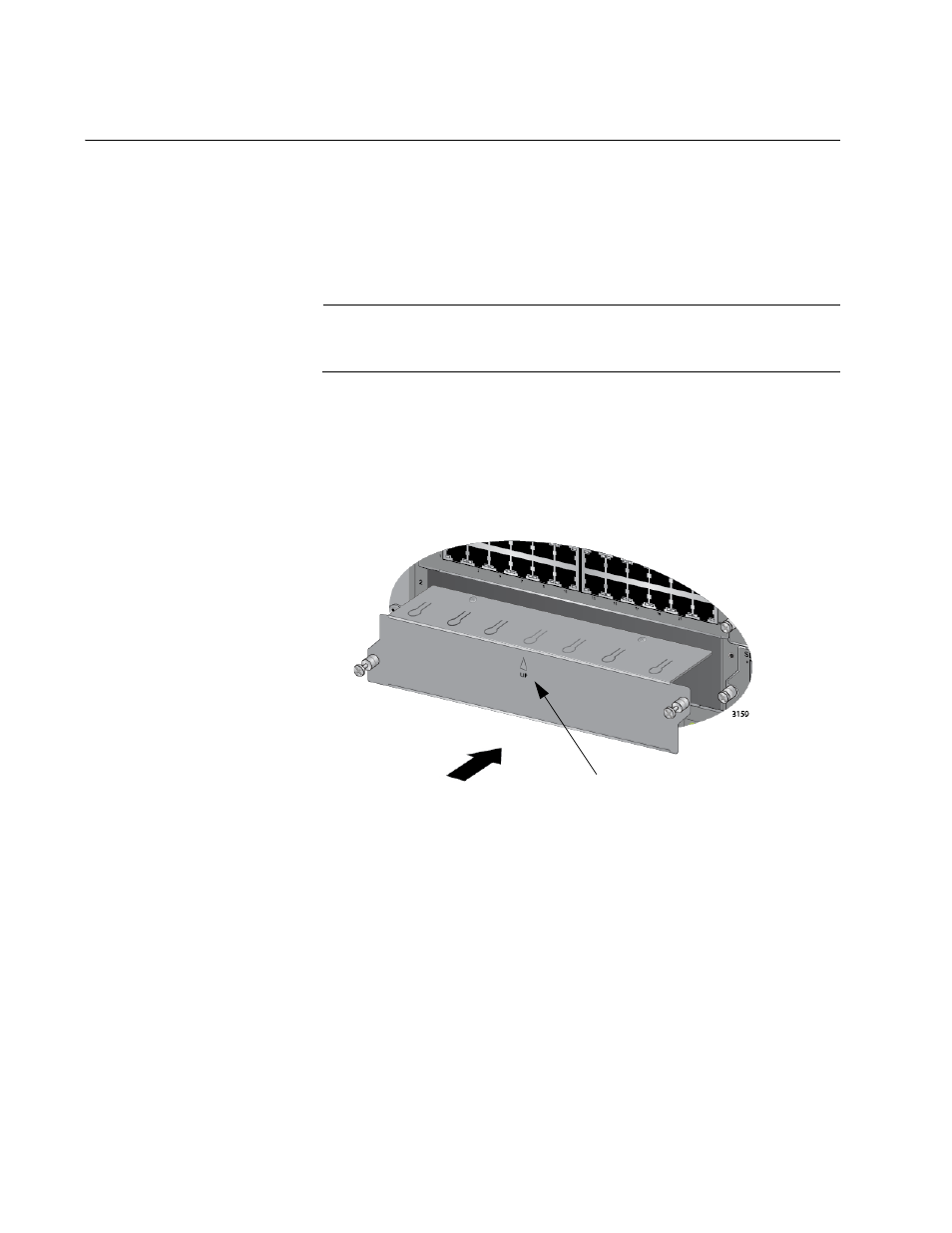 Installing the blank slot covers, Figure 82: installing a blank slot cover | Allied Telesis AT-SBx31CFC960 User Manual | Page 138 / 288