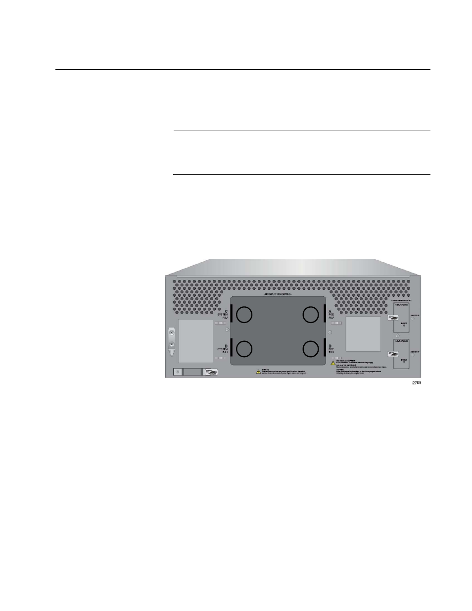Powering on the at-sbxpwrsys1 ac power supply | Allied Telesis AT-SBx31CFC960 User Manual | Page 173 / 288