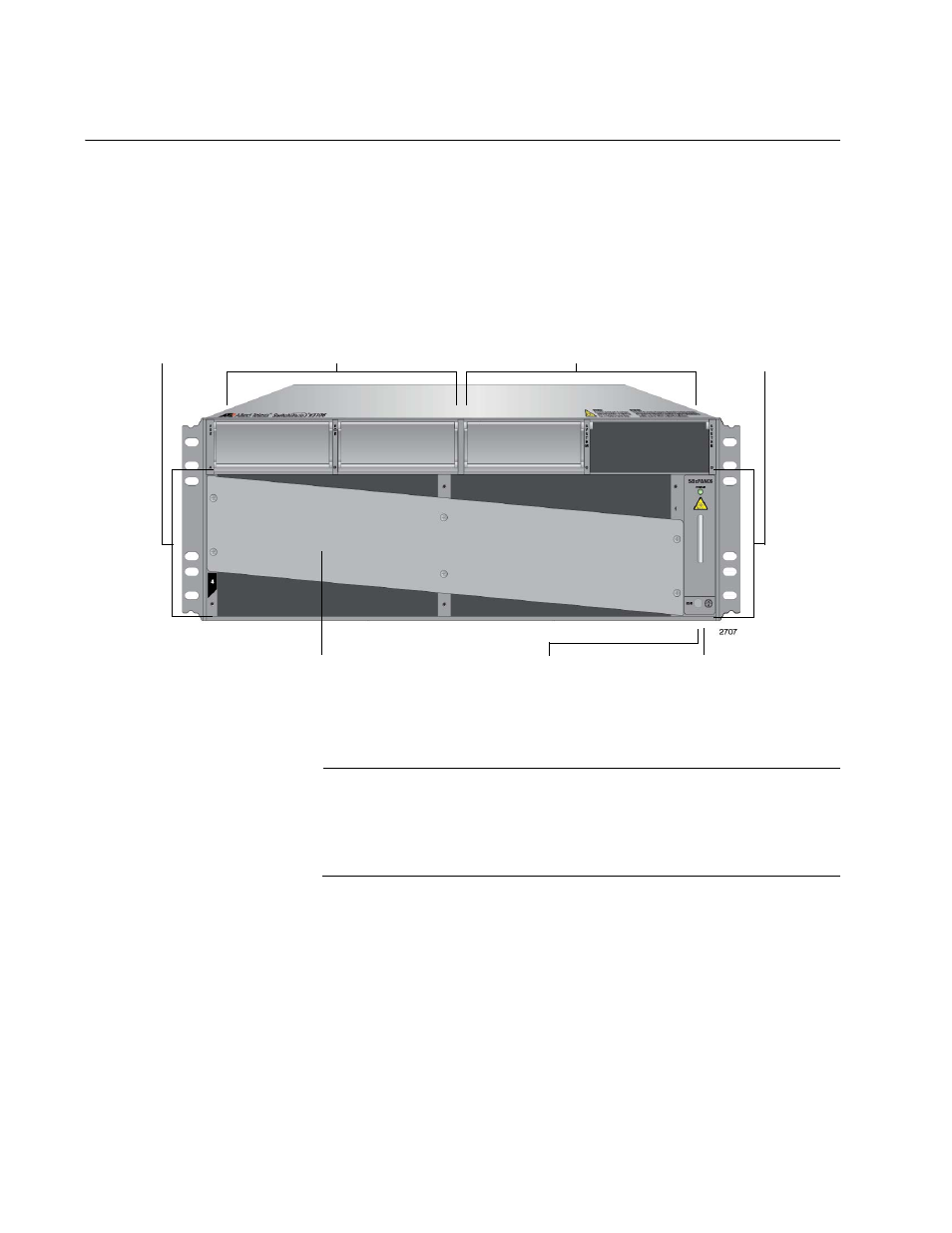 At-sbx3106 chassis, Figure 4: front view of the at-sbx3106 chassis | Allied Telesis AT-SBx31CFC960 User Manual | Page 22 / 288