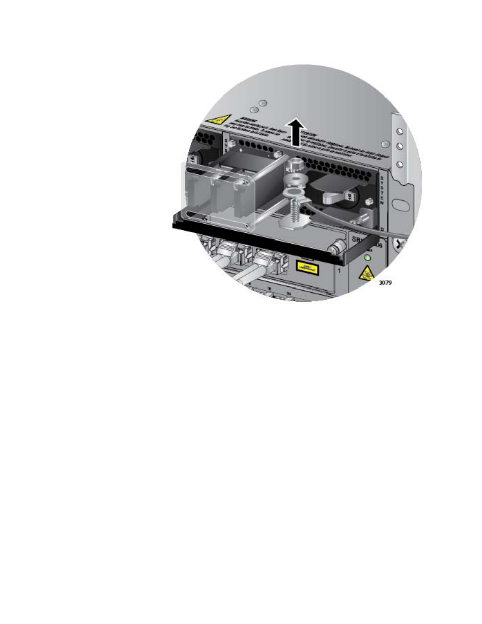 Figure 166: removing the grounding wire | Allied Telesis AT-SBx31CFC960 User Manual | Page 261 / 288