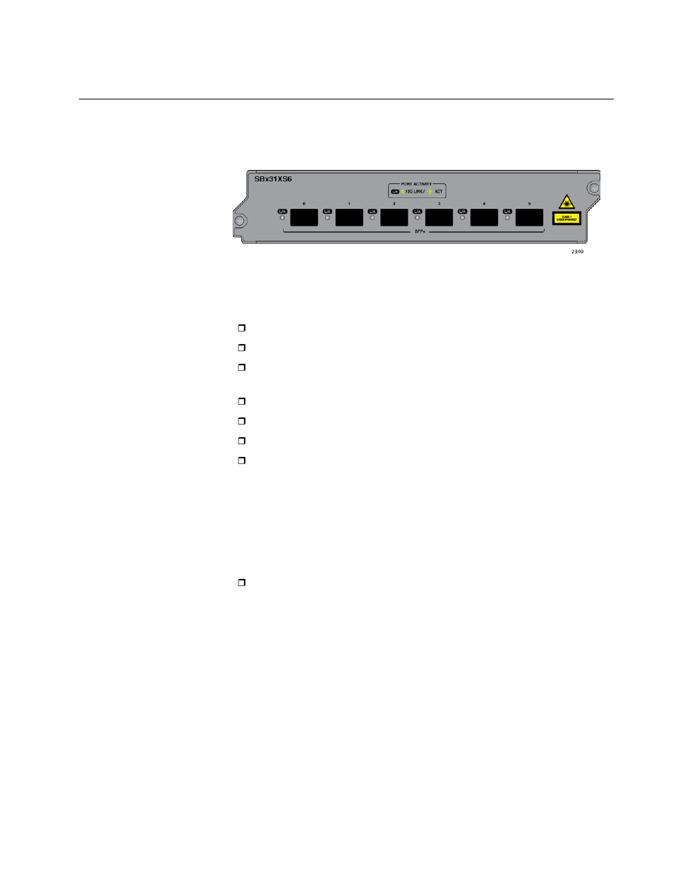 At-sbx31xs6 sfp+ line card, Leds, Figure 29: at-sbx31xs6 line card | Allied Telesis AT-SBx31CFC960 User Manual | Page 53 / 288