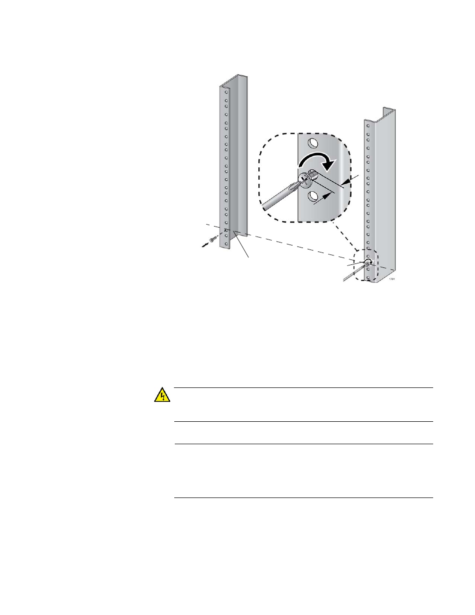 Removing the rubber feet, Figure 36: rack mounting hole locations | Allied Telesis AT-SBx31CFC960 User Manual | Page 95 / 288