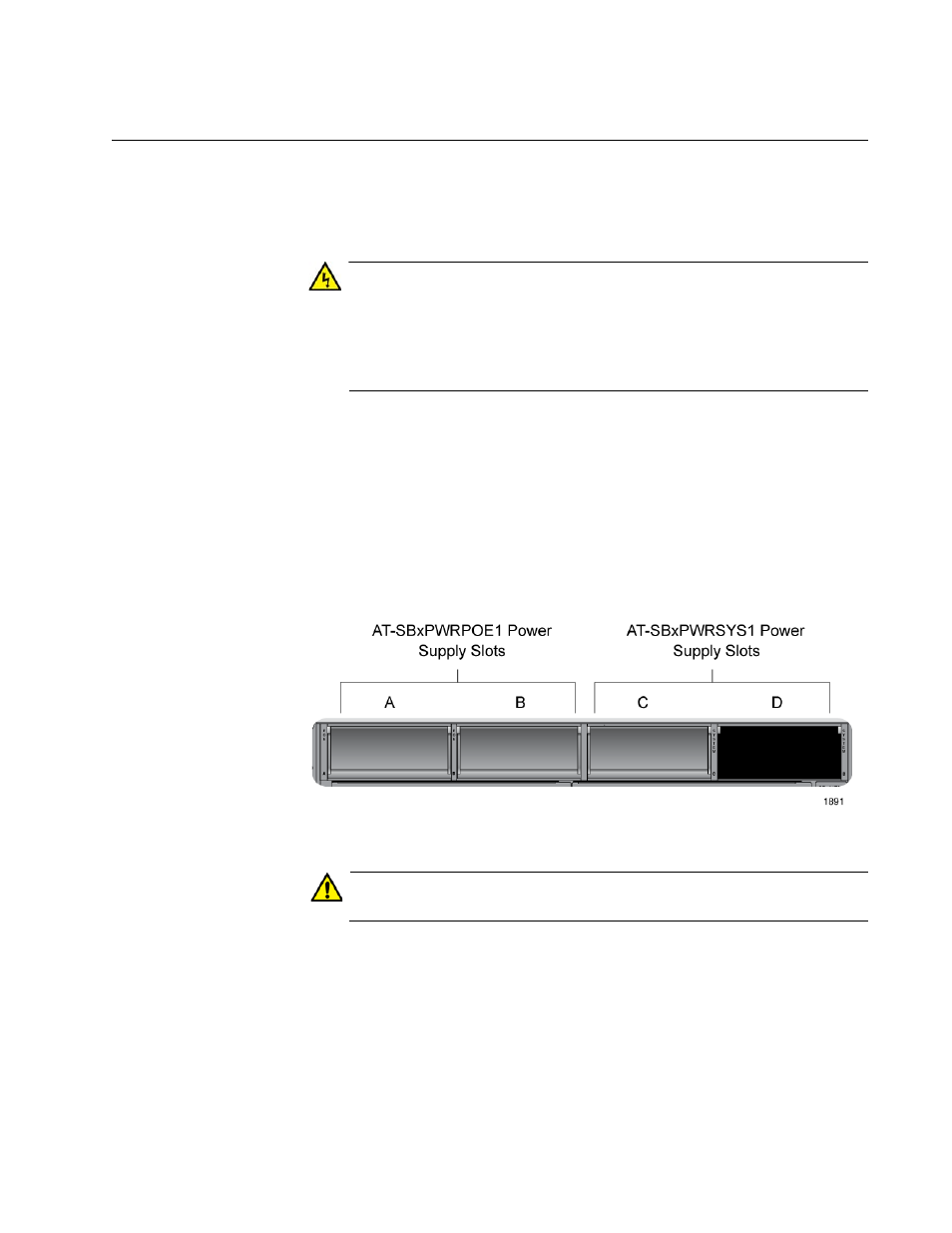 Figure 47: power supply slots | Allied Telesis AT-SBx31CFC960 User Manual | Page 107 / 294