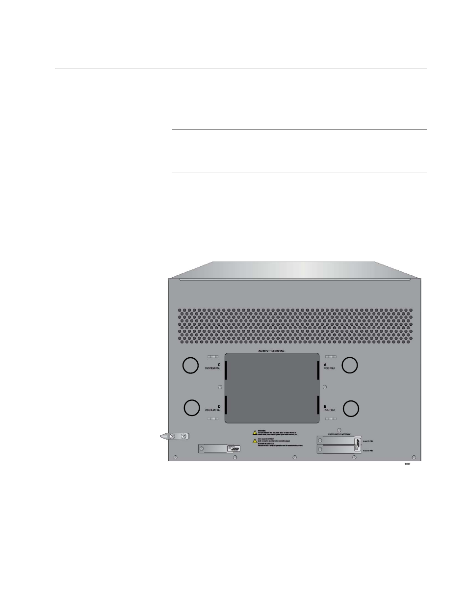 Powering on the at-sbxpwrsys1 ac power supply | Allied Telesis AT-SBx31CFC960 User Manual | Page 175 / 294