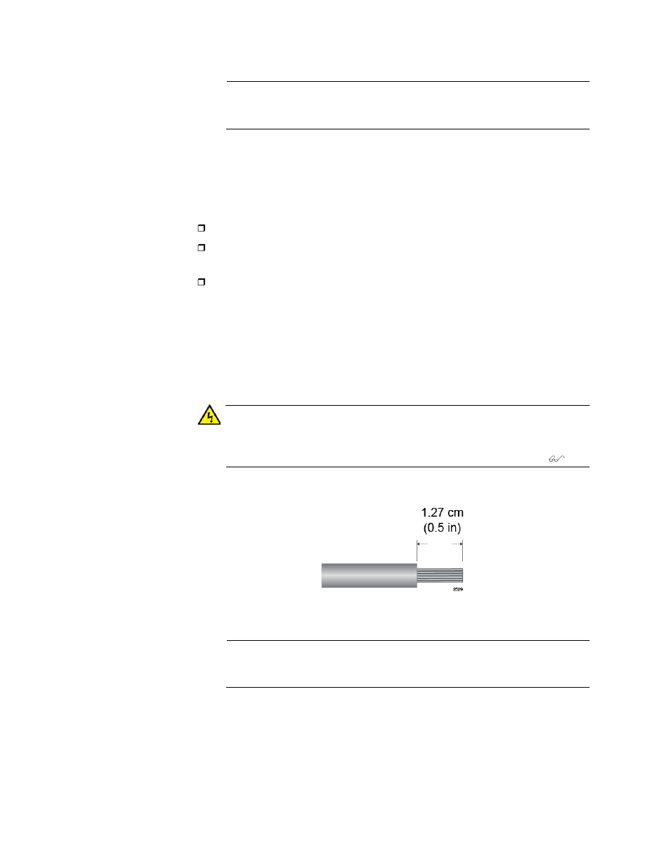 Figure 127: stripping the power wires | Allied Telesis AT-SBx31CFC960 User Manual | Page 188 / 294