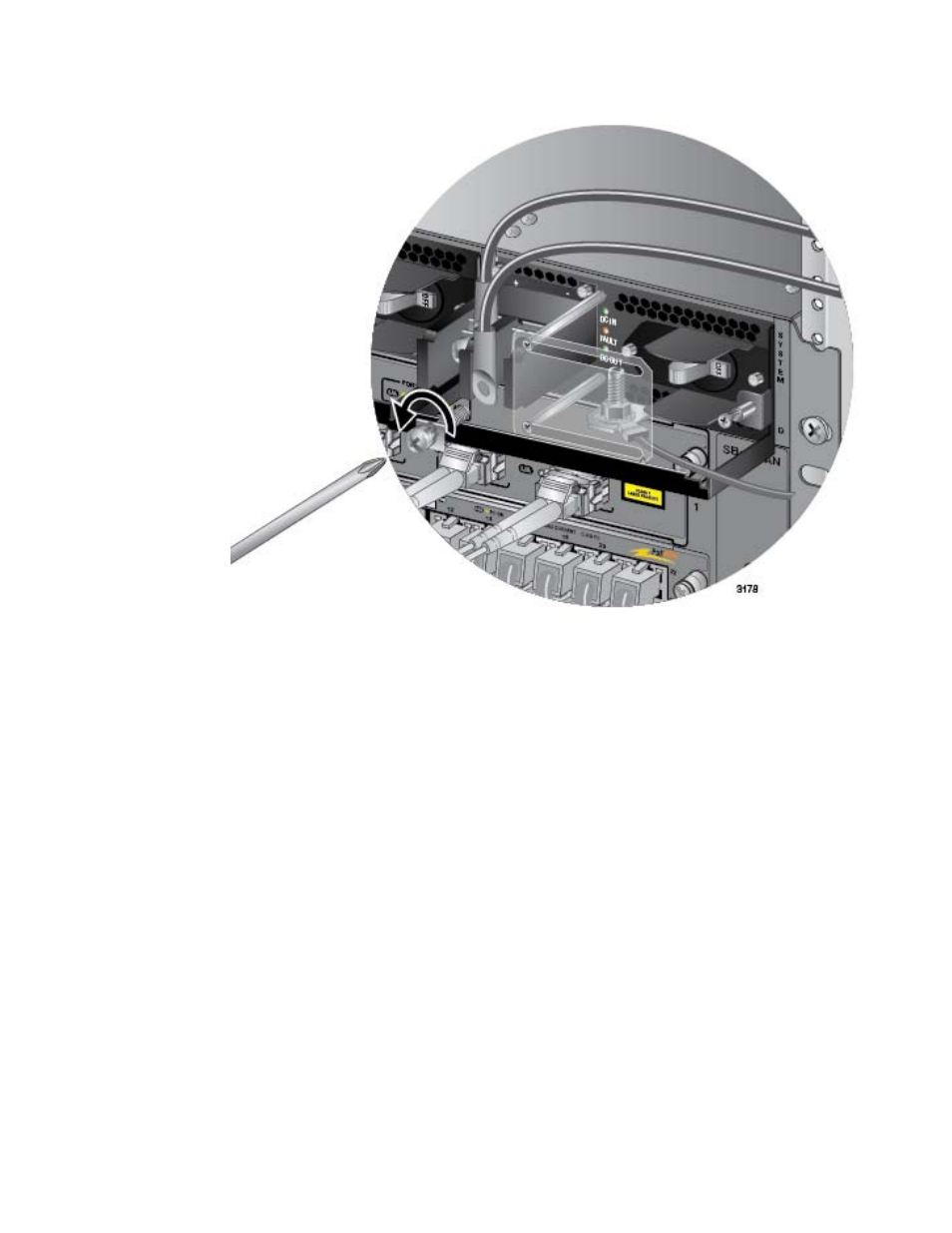 Figure 163: removing the negative lead wire | Allied Telesis AT-SBx31CFC960 User Manual | Page 263 / 294