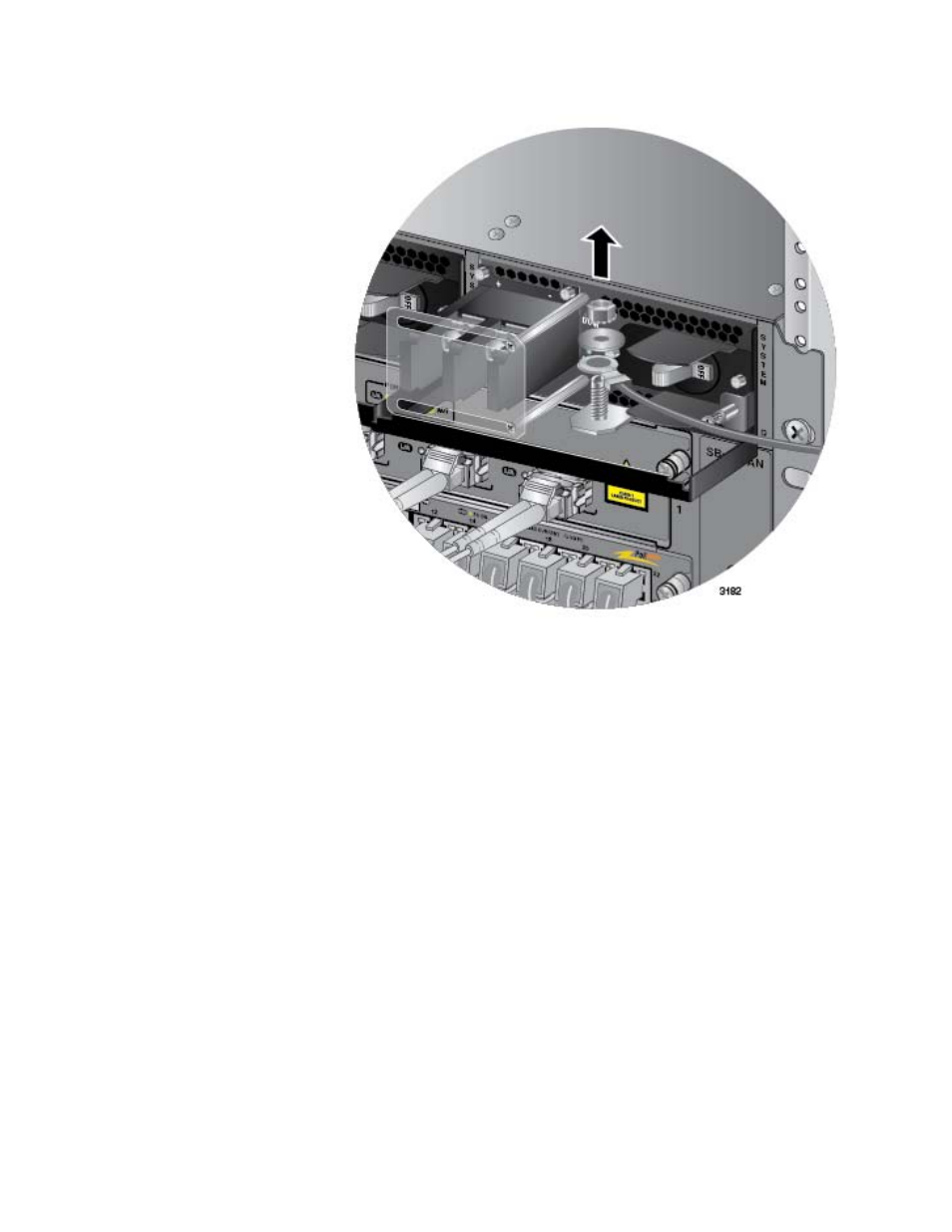 Figure 167: removing the grounding wire | Allied Telesis AT-SBx31CFC960 User Manual | Page 267 / 294