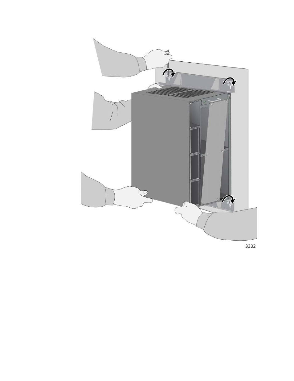 Figure 20: tightening the screws | Allied Telesis AT-SBx3106WMB User Manual | Page 38 / 44