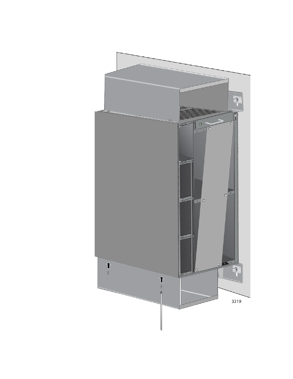 Securing the bottom vent cover | Allied Telesis AT-SBx3106WMB User Manual | Page 42 / 44