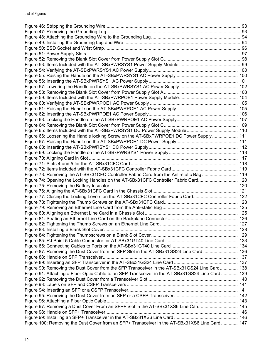 Allied Telesis SwitchBlade x3106 User Manual | Page 10 / 260