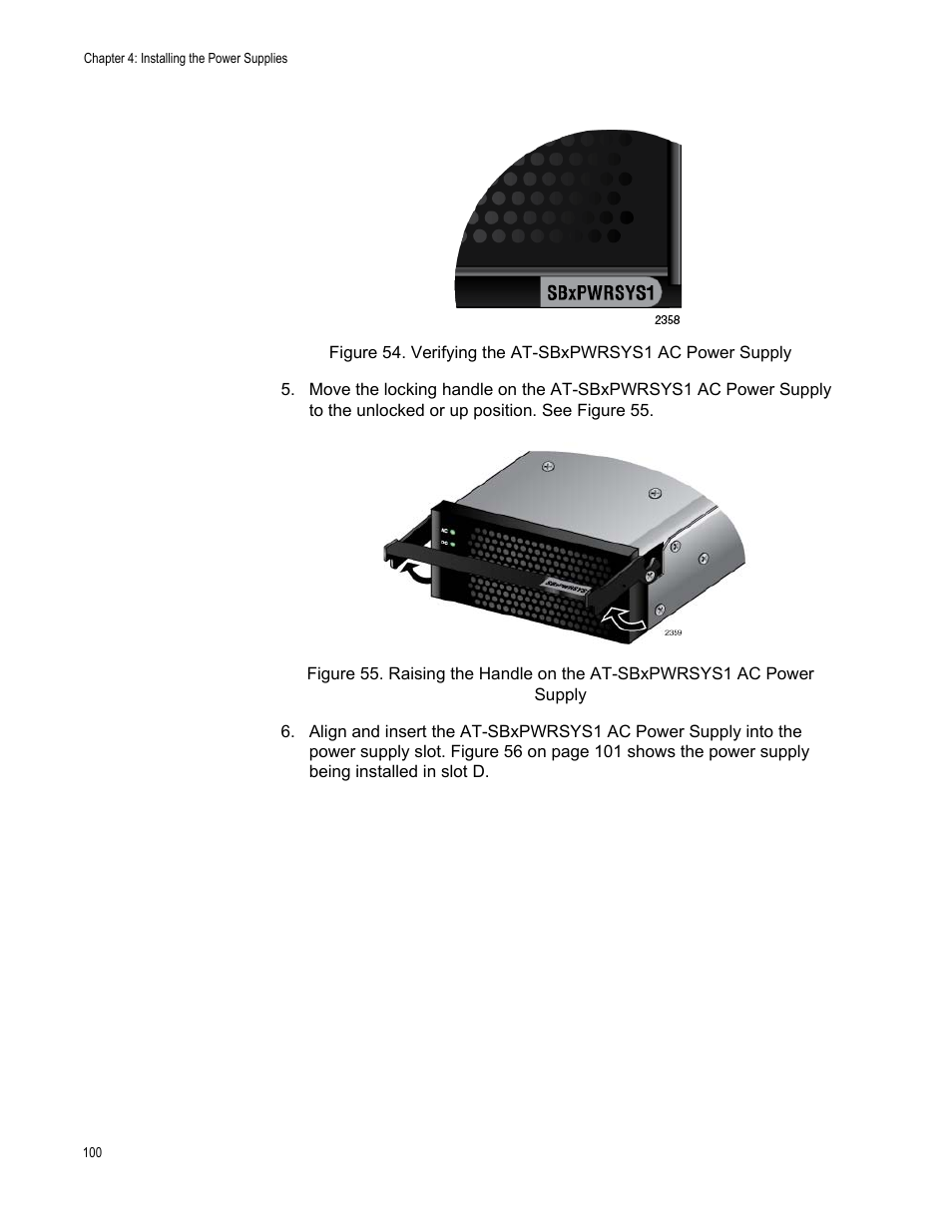 L name, shown in figure 54 on | Allied Telesis SwitchBlade x3106 User Manual | Page 100 / 260