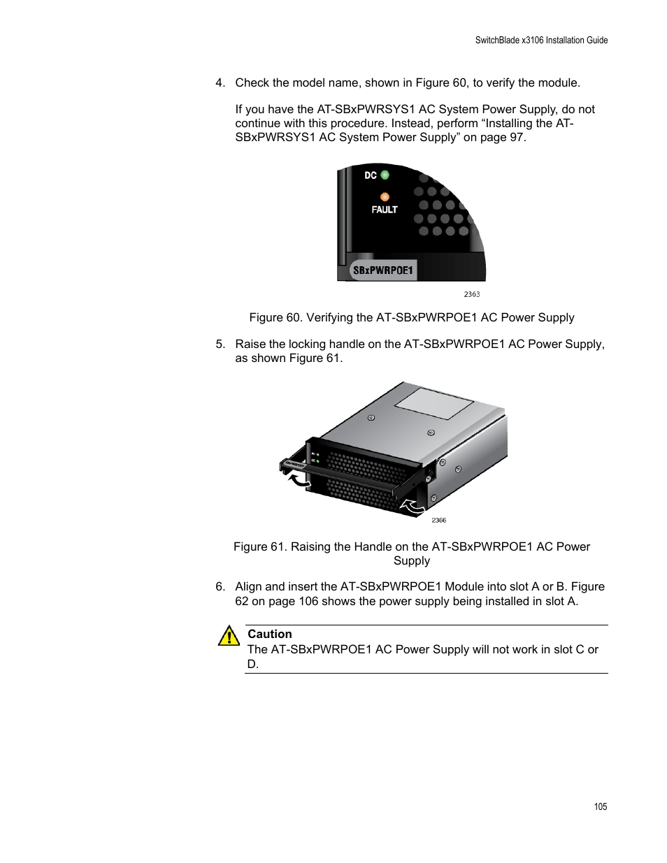 Allied Telesis SwitchBlade x3106 User Manual | Page 105 / 260